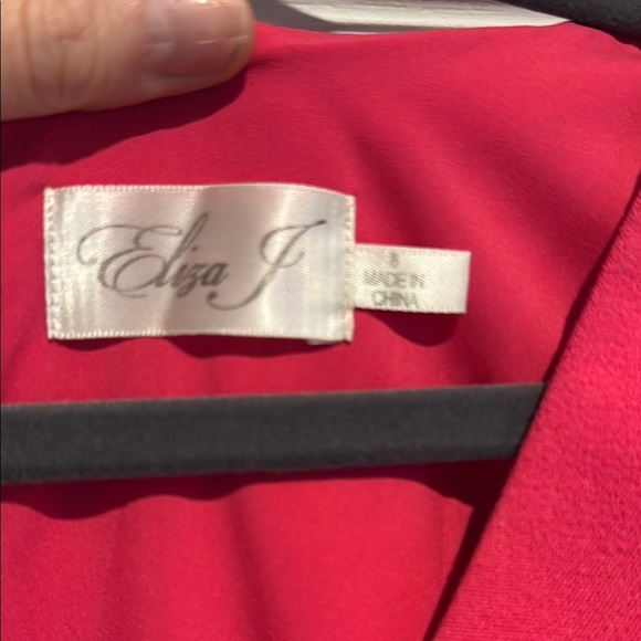 Eliza J Pink Sleeveless V-Neck Sheath Midi Dress - Picture 2 of 5